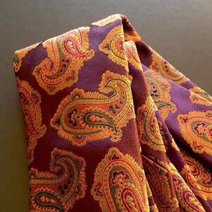 David Donahue silk tie woven in Italy handmade in USA paisley print